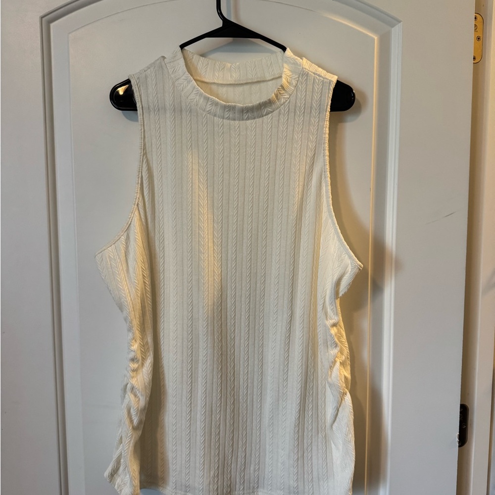 Sleeveless Cream Top